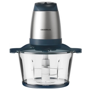 Tocator Electric de Carne Deerma JR01, 350W, Bol 2L, Lame Spirale, Argintiu/Bleumarin