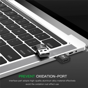 Adaptor USB tip C la USB 3A Techsuit Negru - Img 5