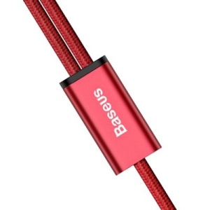 Cablu de date 2 in 1 Baseus Rapid Lightning / micro USB 1.2 M Rosu - Img 2