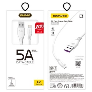 Cablu de date incarcare rapida Dudao 5A 1m white Micro USB - Img 3