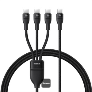 Cablu de date USB tip C , USB-C la 3x Type-C , fast charge PD100W, 480Mbps, 1.5m Baseus - Img 1