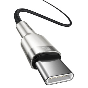 Cablu Type-C to Type-C, Super Fast Charge, 100W, 480Mbps, 20V, 5A, 1m Baseus Cafule Metal Series - Img 2