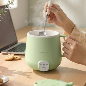 Cană Electrică Portabilă Deerma SH01, Fierbător 300W, 500ml, 3 Moduri, Verde - Img 4