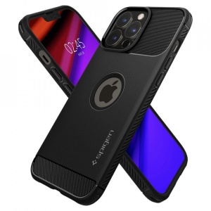 Husa Apple Iphone 13 Pro Max - Spigen Rugged Armor -Negru Mat - Img 3
