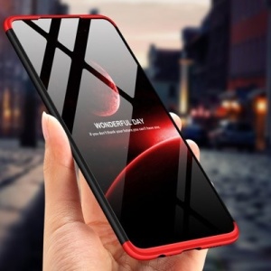 Husa Huawei P30 -GKK 360 Front and Back Case Full Body Cover -Negru cu Rosu - Img 2