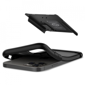 Husa Iphone 12 PRO / Iphone 12 -Spigen Slim Armor - Black - Img 7