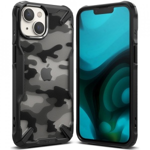Husa iPhone 14 Plus - Ringke Fusion X- Camo Black - Img 5