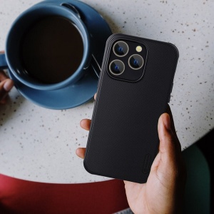 Husa iPhone 14 Pro Max-Nillkin Super Frosted Shield Case Neagra - Img 5