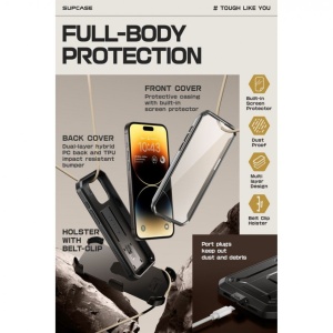 Husa iPhone 15 Pro Max Supcase Unicorn Beetle Pro -Neagra - Img 5