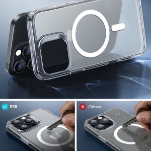 Husa iPhone 16 Pro Max Classic Hybrid HaloLock cu MagSafe de la ESR Frosted Clear - Img 5