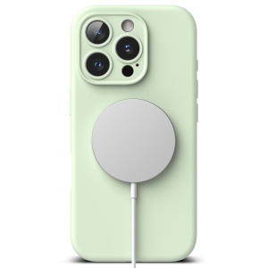 Husa iPhone 16 Pro Max Ringke Silicone Magnetic Magsafe Soft Mint - Img 2