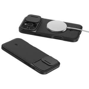 Husa iPhone 16 Pro Max Spigen Optik Armor Magsafe Neagra - Img 6