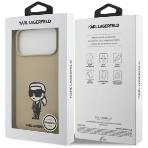 Husa iPhone 17 Pro Karl Lagerfeld Silicone Sketch & Logo Brown Karl - Img 6