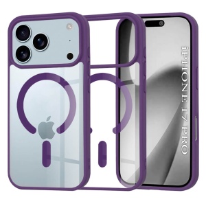 Husa iPhone 17 Pro Magsafe Pro transparenta / mov Techsuit