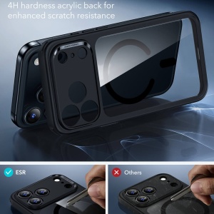 Husa iPhone 17 Pro Max Classic Hybrid HaloLock cu MagSafe de la ESR transparenta / negru - Img 6