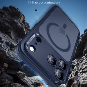 Husa iPhone 17 Pro Max Classic Hybrid HaloLock cu MagSafe de la ESR Frosted Blue - Img 4