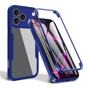 Husa iPhone 17 Pro Max ColorVerse 360 + Screen Protector transparenta/ albastra - Img 1
