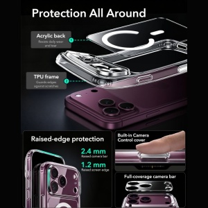 Husă iPhone 18 Pro Max - ESR Classic Hybrid - folie inclusa - Clear - Img 6