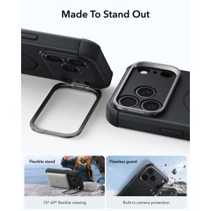Husă iPhone 18 Pro Max - ESR Cyber Armor Kickstand - Black - Img 4