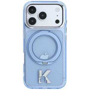 Husă iPhone 18 Pro Max - Karl Lagerfeld - HC IML Ring Stand MagSafe Kameo Metal - Blue