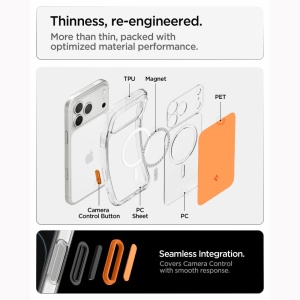 Husă iPhone 18 Pro Max - Spigen - Ultra Hybrid T MagSafe - Glossy Orange - Img 5