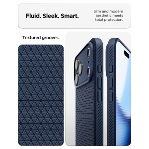 Husă iPhone 18 Pro Spigen Liquid Air - Navy Blue - Img 6