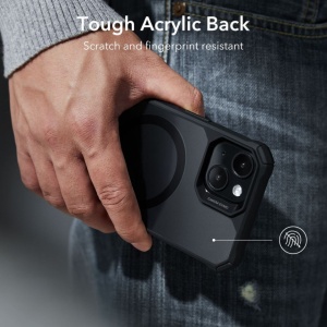 Husa Magsafe ESR - Air Armor HaloLock pentru iPhone 14 Pro Max transparenta margini negre - Img 6