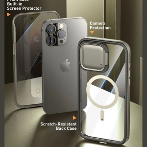 Husa pentru iPhone 15 Pro Max i-Blason Shield Mag Case Titan Gray - Img 4