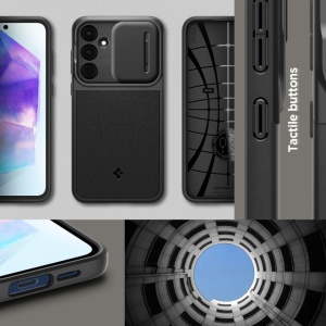 Husa Samsung Galaxy A55 Spigen Optik Armor neagra - Img 3