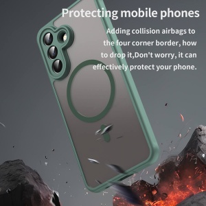 Husa Samsung Galaxy A57 HaloFrost Magsafe verde - Img 6