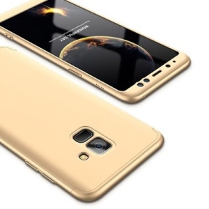 Husa Samsung Galaxy A6 -GKK 360 Front and Back Case Full Body Cover - Golden