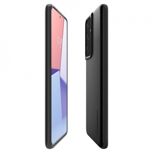 Husa Samsung Galaxy S21 Ultra- Spigen Thin Fit -Black - Img 2