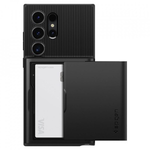 Husa Samsung Galaxy S24 Ultra - Spigen Slim Armor CS Neagra - Img 3