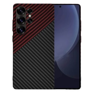 Husa Samsung Galaxy S25 Ultra Carbonite FiberShell red vortex - Img 1