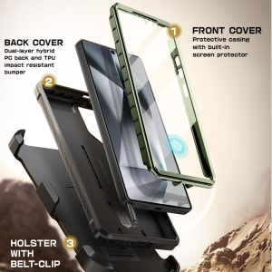 Husa Samsung Galaxy S25 Ultra Supcase Unicorn Beetle Pro Guldan - set - Img 5