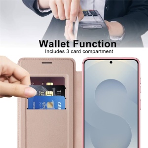 Husa Samsung Galaxy S26 Plus SmartMag Book Case roz - Img 5