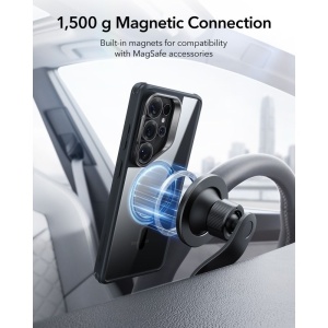 Husa Samsung Galaxy S26 Ultra Classic Hybrid HaloLock Kickstand cu MagSafe de la ESR transparenta / negru - Img 5