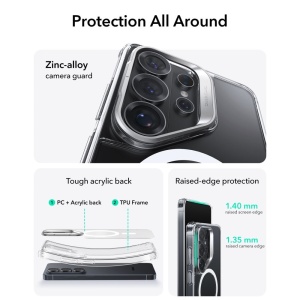 Husa Samsung Galaxy S26 Ultra Classic Hybrid HaloLock Kickstand cu MagSafe de la ESR transparenta - Img 7