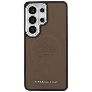Husa Samsung Galaxy S26 Ultra Karl Lagerfeld Leather with Initial Logo Debossed MagSafe maro - Img 3