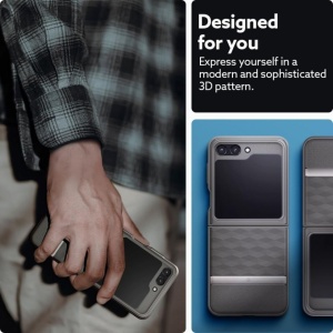 Husa Samsung Galaxy Z Flip5 Caseology Parallax Ash Grey by Spigen - Img 6