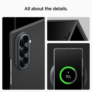 Husa Samsung Galaxy Z Fold 7 Spigen Air Skin Aramid Black - Img 6