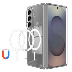 Detaliu inel magnetic MagSafe pe spatele husei transparente Techsuit Samsung Z Fold8 Ultra