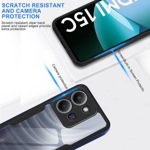 Husa Xiaomi Redmi 15C ColorVerse 360 + Screen Protector margine albastra - Img 4