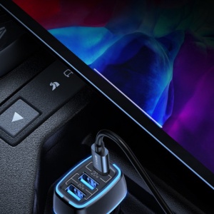 Incarcator auto Usams Car Charger C24 Tripple Port : 2xUSB-A, 1xType-C, PD, 80W, 3.25A - Img 4
