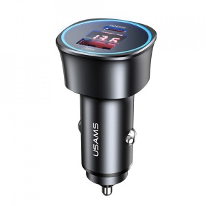 Incarcator auto Usams Car Charger C26 Dual Port : 1xUSB-A, 1xType-C, PD, 95W, 3.25A - Img 1