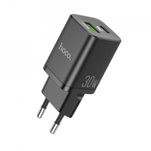 Incarcator telefon Hoco N13 Bright USB-A, USB Type-C, QC 3.0, 30W, 2.4A cu cablu Type-C - Img 5