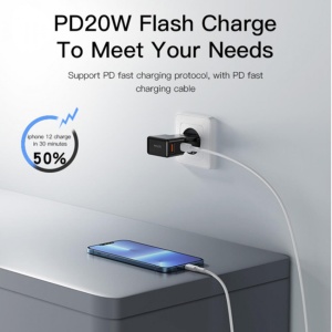 Incarcator telefon USB , USB tip C PD20W cu adaptor de calatorie EU, UK, US, AUS Yesido - Img 6