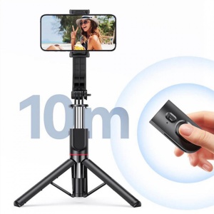 Selfie Stick cu trepied si telecomanda Bluetooth Usams US-ZB256 113cm - Img 2