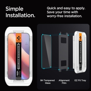 Sticla securizata iPhone 17 Pro Max / iPhone 16 Pro Max Spigen Glass.tR EZ-FIT ( pachet 2 buc) - Img 4