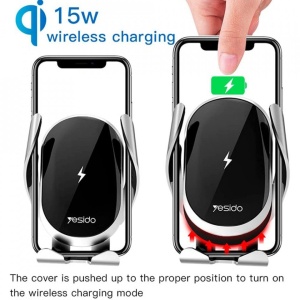 Suport auto cu incarcare wireless Yesido C78- 15 W - Img 7